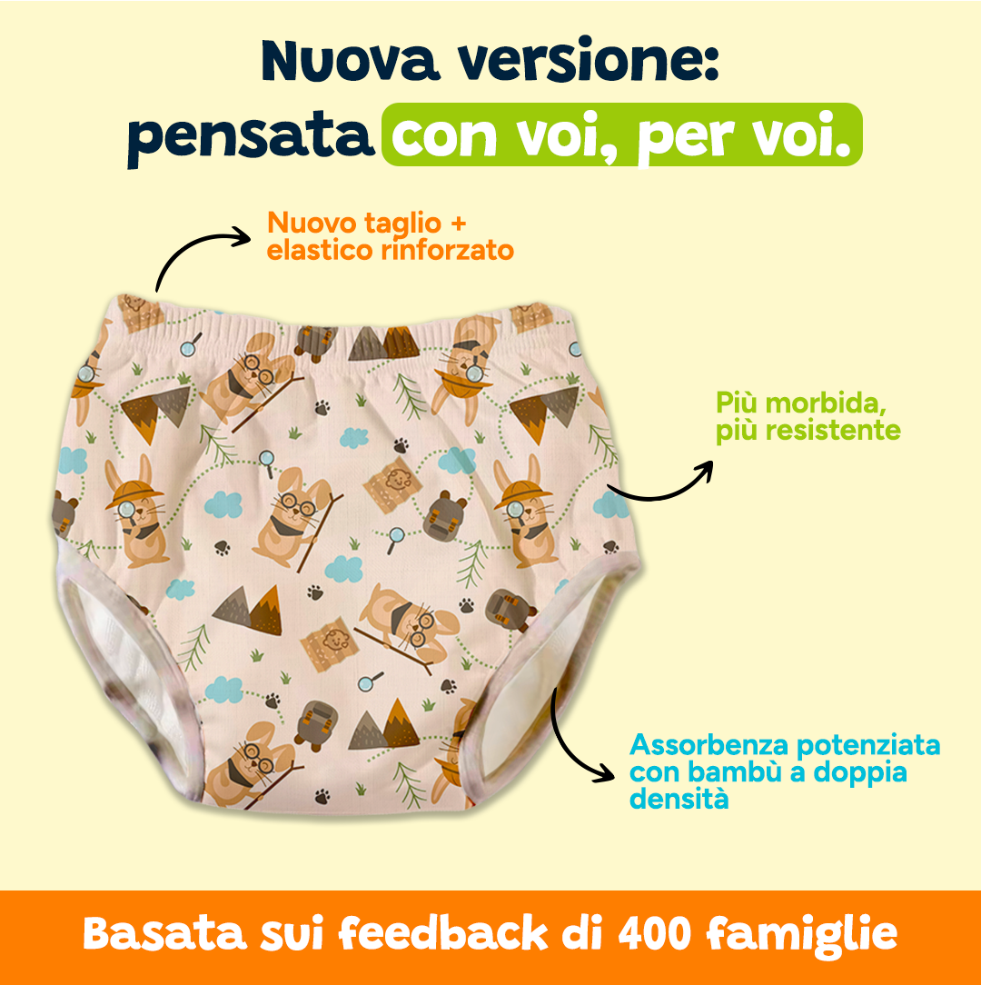 Mutandina d’Apprendimento – Teddy l'Orsetto 🐻